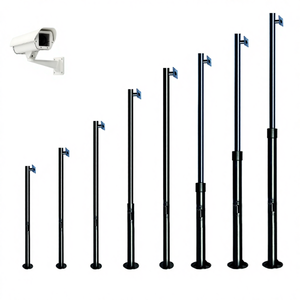 Poste de Acero para Cámara de Vigilancia Exterior de 7 Metros, Base con Brida de 114/90 mm, Certificado CE EN40-5, Modelo 99007, Origen Turquía - Product Image 1