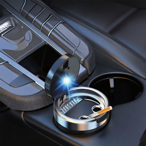 Cenicero <span class=keywords><strong>de</strong></span> <span class=keywords><strong>Coche</strong></span> LED <span class=keywords><strong>de</strong></span> Doble Capa con Diseño Avanzado, Portátil, Resistente al Viento, <span class=keywords><strong>de</strong></span> Plástico Mini, con Logotipo Personalizado - Product Image 3