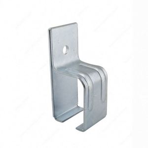 WEKIS Canada Industrial-Style Heavy Duty Brass Wall Mount Overhead <b>Bracket</b> Single <b>Black</b> Powder Coated Steel Box Rail Door - Product Image 4