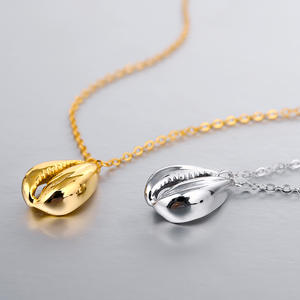 قلادة عصرية من الفولاذ المقاوم للصدأ للبيع بالجملة من المصنع بسعر رخيص قلادة صيفية للنساء على شكل صدفة على الشاطئ - Product Image 4