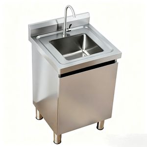 Meuble <span class=keywords><strong>de</strong></span> <span class=keywords><strong>cuisine</strong></span> professionnel en acier inoxydable personnalisable avec évier simple ou double et plan <span class=keywords><strong>de</strong></span> travail pour restaurant - Product Image 4
