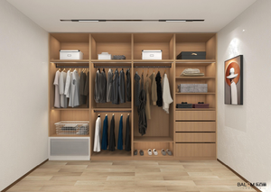 Multifunctional Wooden <b>Wardrobe</b> Popular Open <b>Wardrobe</b> Classic Bedroom Set Bedroom Clothes Storage Rack Without Doors - Product Image 5