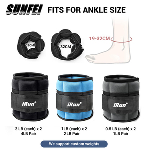 IRun Adjustable <strong>Heavy</strong> <strong>Ankle</strong> <strong>Weights</strong> Iron Sand Bag Wrist Weighted Custom Trainer Durable Exercise Wrist <strong>Ankle</strong> <strong>Weights</strong> Strap - Product Image 3