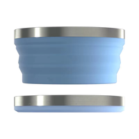 Top vente de qualité alimentaire pliable voyage bol d'eau pour animaux de compagnie pliable Silicone chien bol d'alimentation pour Camping en plein air randonnée