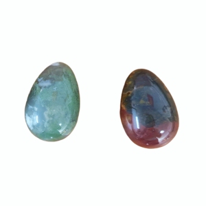 Hueso de Ágata Musgosa Pulido Suave, Piedra Natural de Cristal para Masaje Facial, Herramienta de Spa Calmante para la Piel - Product Image 1