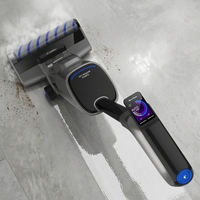 Aspirateur sans fil eau et poussière, moteur sans balais autonettoyant, écran LCD, assistant vocal, filtration HEPA, batterie 4000-5000 mAh