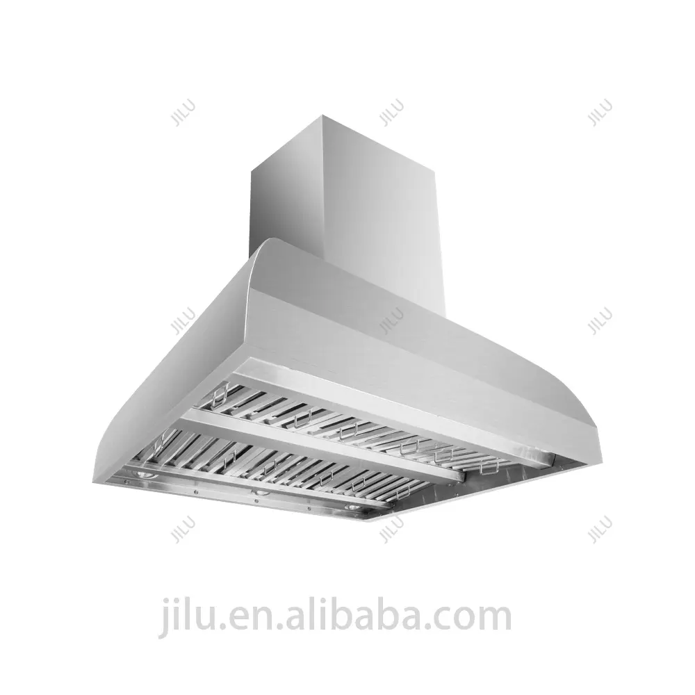 Electric Stainless Steel Range Hood Low Noise Wall Mounted Kitchen Hoods Cabinet Installation Copper Housing US Plug Vented