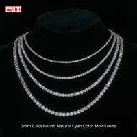 Collier tennis GIGAJEWE en moissanite couleur D 3/4/5 mm, 16/18/20, argent 925, pour femme, cadeau