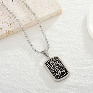 Mens Mặt dây chuyền thời trang Đồ trang sức dây chuyền da của nam giới <span class=keywords><strong>Celtic</strong></span> chính thống người đàn ông thép không gỉ Vòng Cổ Chéo - Product Image 5