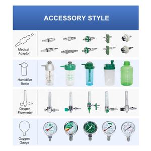Bojen-Sauerstoff inhalator Bull Nose Medizinischer Sauerstoff druckregler CGA540 Einlass gewinde mit Durchfluss messer und Luftbe feuchter flasche - Product Image 4