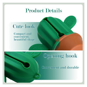 Funny Cactus <span class=keywords><strong>Dog</strong></span> <span class=keywords><strong>Poop</strong></span> Bag Carrier-Silicona suave, diseño con clip, impermeable y fácil de limpiar - Product Image 2