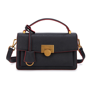 工厂定制时尚女性单肩包设计师真皮女士手提袋锁小方包钱包手袋 - Product Image 6