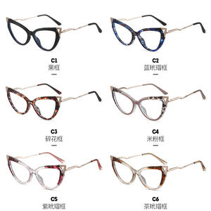 87307 Montura de Gafas Ópticas Cat Eye para Mujer, Montura Completa de TR90 y Metal, Protección Anti Luz Azul - Product Image 5