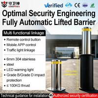 Borne de sécurité hydraulique rétractable automatique 600 mm en acier inoxydable pour parking et allée résidentielle