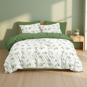 Housse de couette personnalisable 100% coton, imprimée, en twill, 4 pièces, certifiée OEKO-TEX, réversible, antistatique, hypoallergénique - Product Image 3