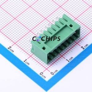 JL15EDGVC-25008G01 Plug-in Terminal Block Through hole,P=2.5mm Connector Board-to-Board / Socket - Closed 1x8P 2.5mm Green - Product Image 1