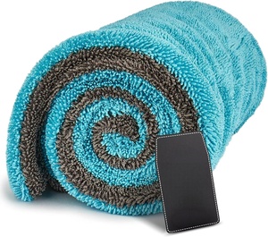 Toalla de microfibra para lavado de coches, diseño de doble pelo, 1200GSM, bucle retorcido, secado rápido, paño ecológico para detallado automotriz sin rayas - Product Image 1