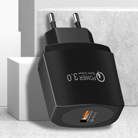 Prix de gros, logo personnalisé, chargeur QC3.0 standard UE, Royaume-Uni, États-Unis, port micro USB unique, charge rapide QC 3.0, chargeur de téléphone portable