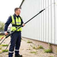 Kit de lance télescopique non conductrice 100% fibre de verre de 5,4 m pour nettoyeur haute pression