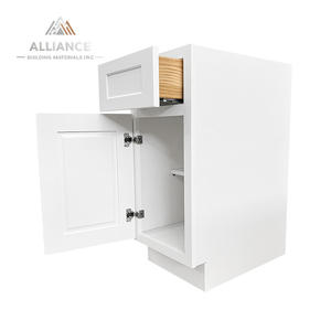 Gabinetes de Cocina Blancos B09-B21 |   RTA Flat Pack |   Diseño Moderno Americano |   Gabinetes de cocina estilo shaker de madera listos para ensamblar - Product Image 1