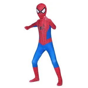 Kırmızı siyah örümcek adam kostüm örümcek adam takım elbise örümcek adam kostümleri çocuk çocuklar örümcek adam Cosplay giyim cadılar bayramı kostüm