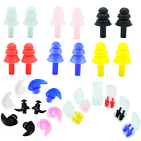 Clip nasal de natation multicolore, bouchons nasaux de natation avec gel de silice imperméable pour enfants et adultes
