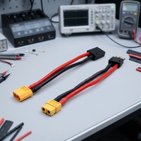 Kabel Adaptor XT60 Tipe Male/Female 50A untuk Penggunaan Sepeda Motor, Mobil, Baterai Lipo RC, Panel Surya, Daya Portabel
