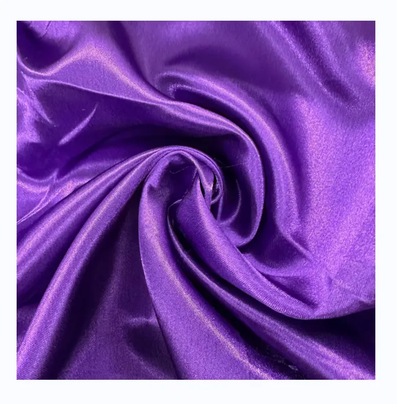 EN STOCK pas cher haute densité renforcer tissu Satin Double brillant Convient pour les vêtements, robe, doublure, bonnet de douche