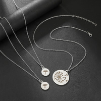 Nouvel ensemble de colliers pissenlit en acier inoxydable 2026 pour mère et fille, bijoux créatifs parent-enfant, cadeau significatif pour la fête des Mères