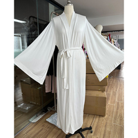 Peignoir Kimono en Modal Personnalisé OEM pour Femme, 230 g/m², Doux, Confortable et Épais, Vêtement de Nuit et d'Intérieur à Manches Larges