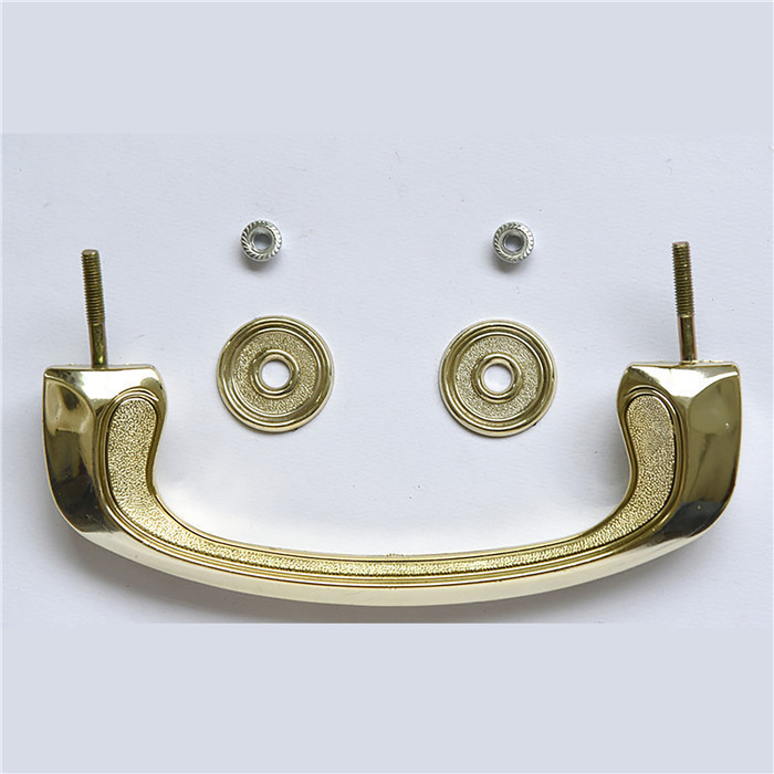 HS9027 похоронный поставщик под заказ Золотой пластиковый стальной гроб и ручки гроб из Китая