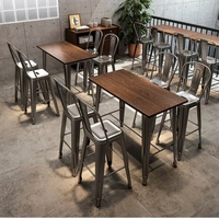 Meubles de restaurant Table et chaise en fer de style industriel Ensemble de table et chaises de restaurant pour café