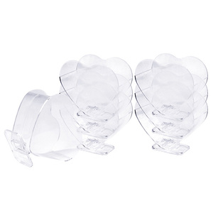 Vente en gros d'usine de gobelets en plastique jetables transparents pour gâteau de table à dessert gobelets à pudding d'amour mini gobelets en plastique à <span class=keywords><strong>mousse</strong></span> en forme de cœur - Product Image 5