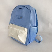 Sac à dos scolaire durable bicolore avec panneau dorsal rembourré et compartiment principal à double fermeture éclair pour enfants, idéal pour les voyages décontractés et les activités de plein air