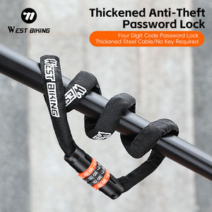 WEST BIKING Cylindre de serrure de chaîne de vélo antivol multicolore 6MM d'épaisseur Serrure de chaîne de vélo Sécurité vélo Mot de passe Serrure de chaîne - Product Image 6