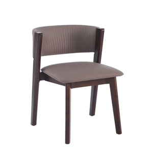 Chaises de salle à manger en bois massif modernes et minimalistes, rembourrées en cuir, de luxe, pour la maison et les restaurants - Product Image 3