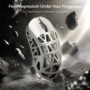 Souris Attack Shark R2 en alliage de magnésium, légère, 48 g, tri-mode, PAW3950 DPI42000, 8 kHz, 750 IPS pour le jeu, esports-CSGO/LOL/FPS - Product Image 2