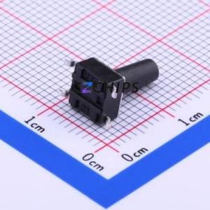 K2-1102SP-P4SC-04 Tactile Switch SMD-4P,6x6mm Switch Single Pole Single Throw Round Button 2.5N Vertical Mount - Product Image 2