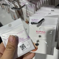 XUPING Cincin Pusar Trendy dari Baja Tahan Karat Desain Bintang/Stroberi/Hati/Kupu-kupu/Bunga/Buah Warna Putih untuk Wanita Pria