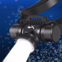 Phare LED plongée lumière forte rechargeable lumineux étanche pêche sous-marine spéciale lampe de poche extérieure montée sur la tête