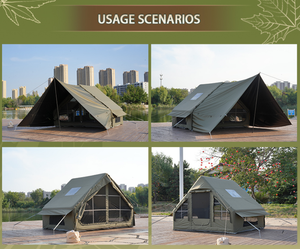 เต็นท์เป่าลมกันน้ำสำหรับการเดินทางของครอบครัวและกิจกรรมต่างๆแบบสุญญากาศพร้อมประตูสองบานสำหรับการตั้งแคมป์กลางแจ้ง - Product Image 6