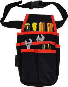 坚韧博士13英寸皮带工具袋红色边缘600D牛津布电动工具袋带扣闭合3年保修原始设备制造商 - Product Image 1