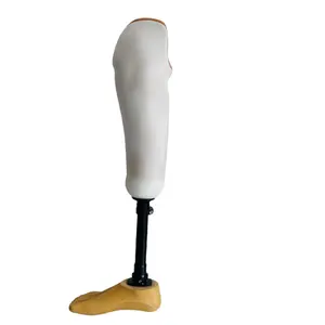 Prothèse inférieure au genou, poids de charge 100kg, jambe esthétique avec pied sach et pièces de prothèse en aluminium