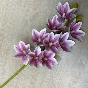 Phalaenopsis maison décorative impression 3D fleur d'orchidée blanc rose 9 têtes clématite artificielle avec longue tige - Product Image 4