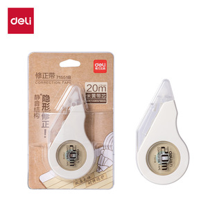 Ruban correcteur Deli 5 mm x 20 m, noyau beige, pour étudiants - Product Image 1