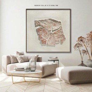 2025 Bán Buôn Tùy Chỉnh Tường Trừu Tượng Nghệ Thuật Wabi Sabi Khách Sạn Tường Nghệ Thuật 100% Handmade 3D Kết Cấu Thạch Cao Sơn - Product Image 3