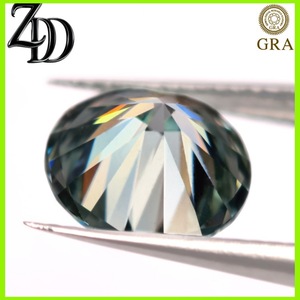 Light Green Round Moissanite Loose Stone Synthetic Lab Created For Jewelry Making GRA Certified - Product Image 4