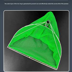 Rastrello per Lumache Overshot, Attrezzo da Pesca in Materiale PE ad Alta Resistenza, Manico in Legno, Maglia da 3mm, Lunghezza 60cm - Product Image 4