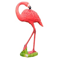 Sculptures d'animaux en résine et fibre de verre, flamants roses géants faits à la main, de haute qualité, personnalisables OEM, très demandées, pour la décoration de jardin.