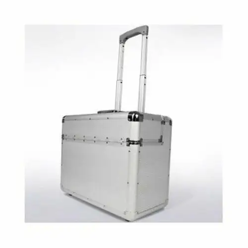 Aluminium Pilot Doctor Wheeled Case Aktentasche Carry Luggage Work Business